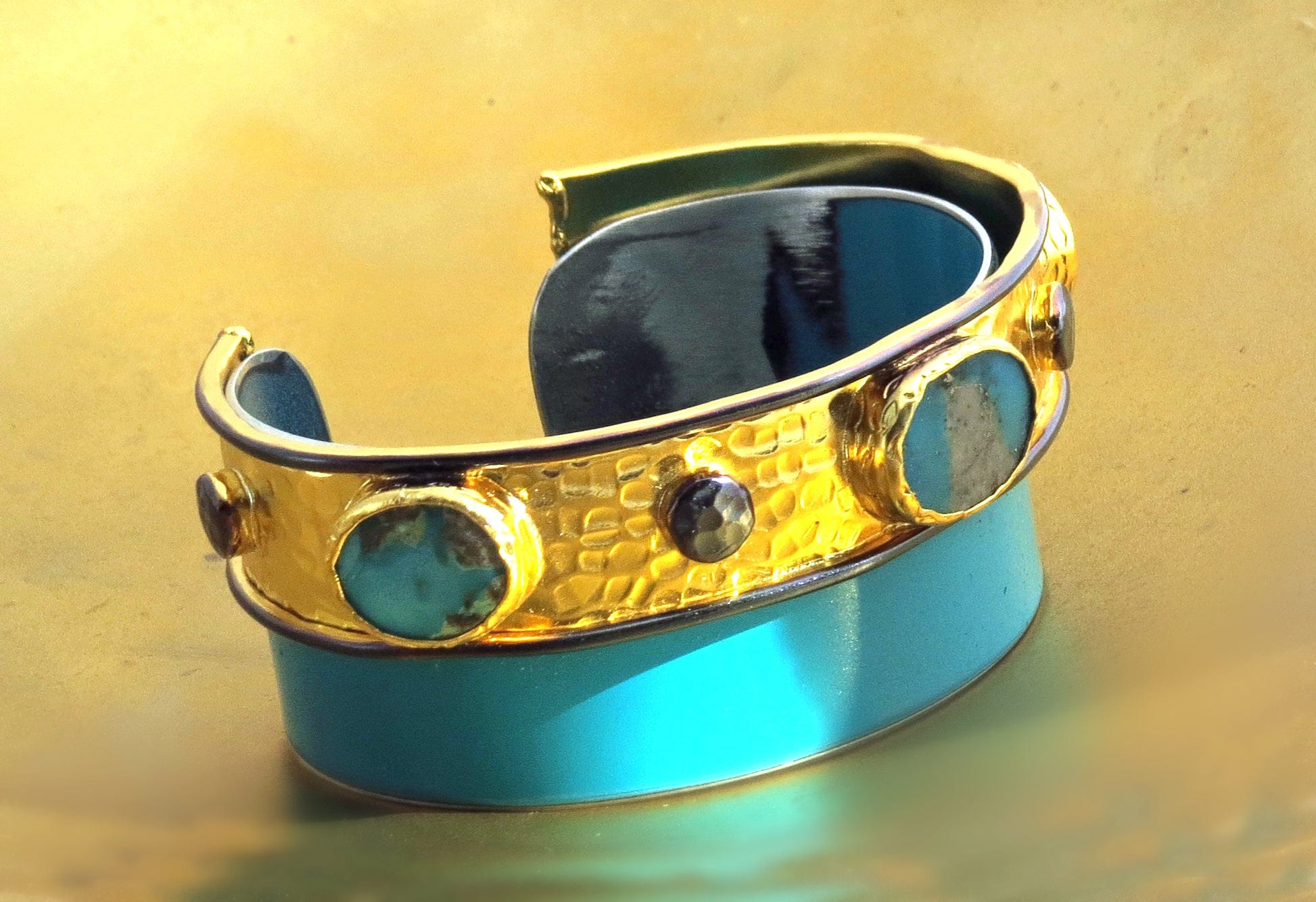 McLaren Gold Persian Turquoise Cuff