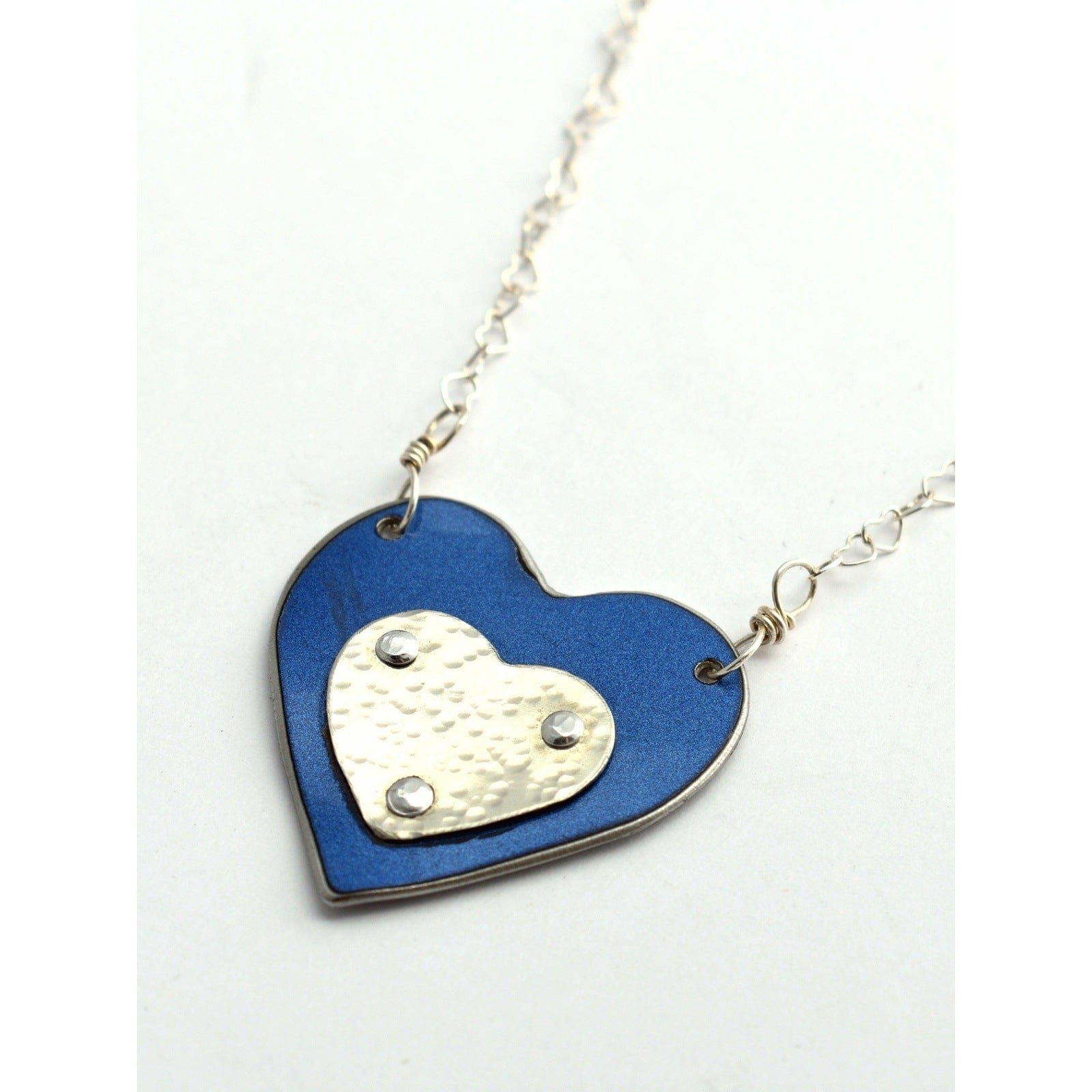 BMW Blue Heart Necklace