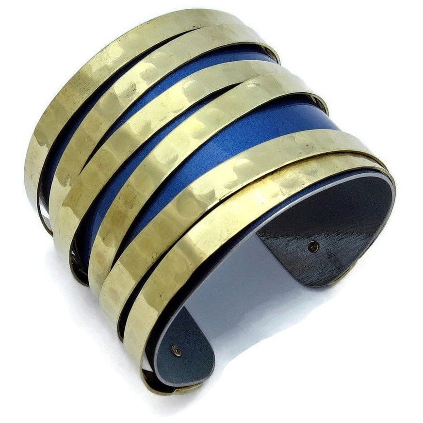 BMW Blue and Gold Cuff - CRASH Jewelry